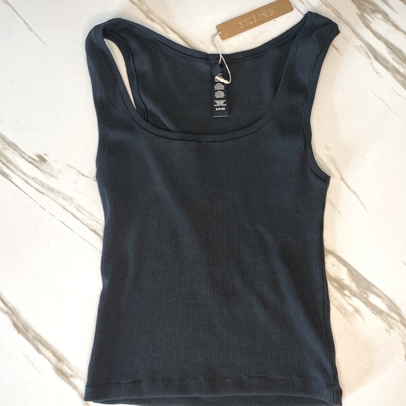SKIMS Ribbed Tank Sz Small in Onyx NWT - Picture 4 of 5